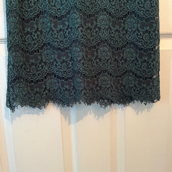 Lulu's Dark Green Lace Overlay Dress - Picture 4 of 6